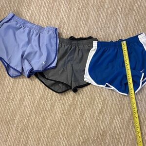 Nike Running Shorts Set in Lavender, Charcoal, and Royal Blue